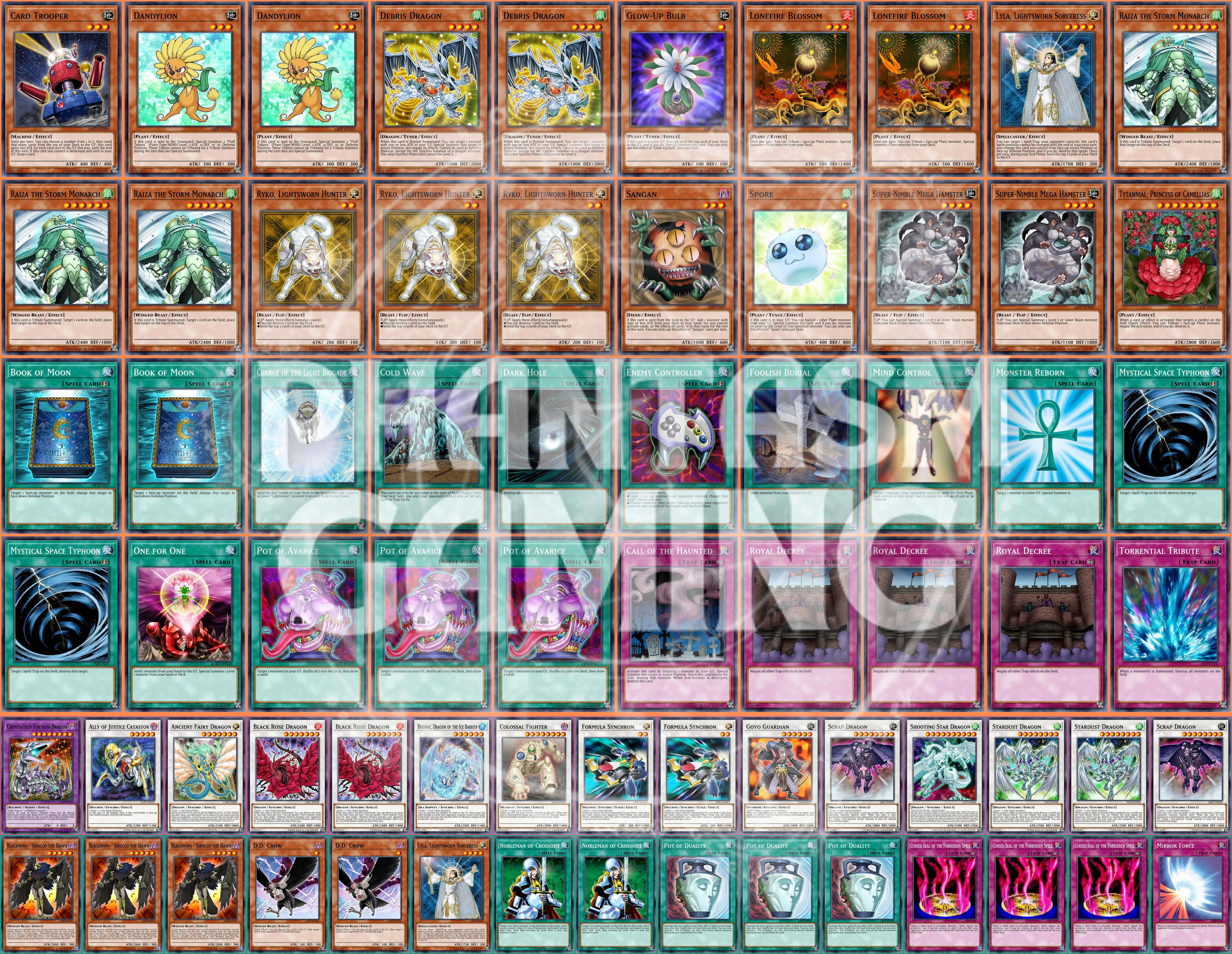 Plant Synchro Deck Duality Sirocco Stardust Dragon Formula Yugioh